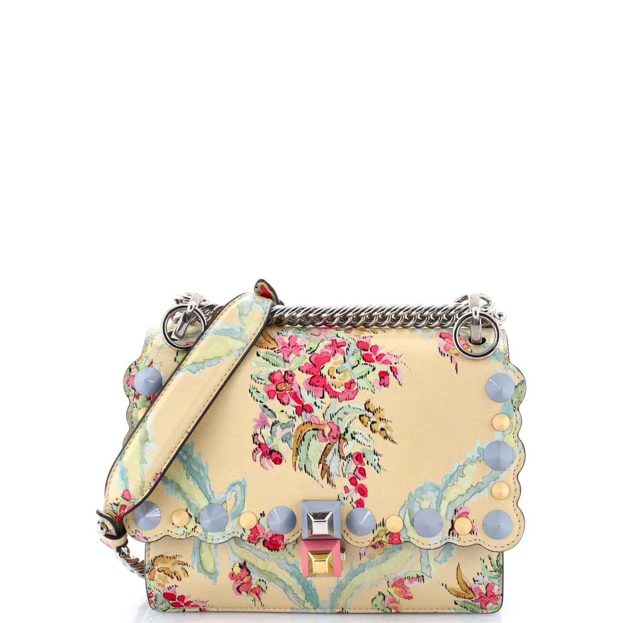 Kan I Bag Embellished Printed Leather Small - Deep Luxury