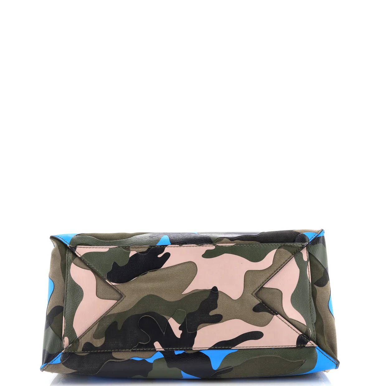 Rockstud Open Tote Camo Leather and Canvas Medium - Deep Luxury