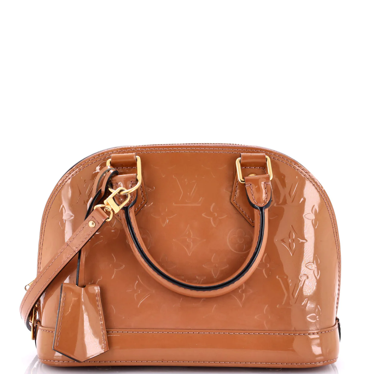 Alma Handbag Monogram Vernis BB - Deep Luxury