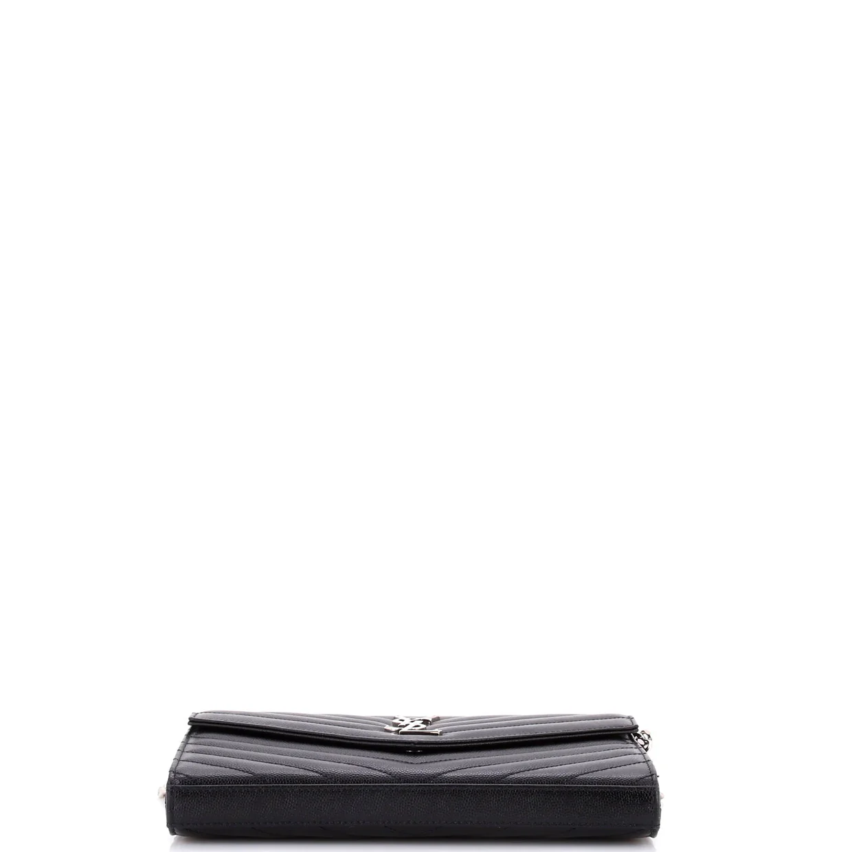 Classic Monogram Wallet on Chain Matelasse Chevron Leather Medium - Deep Luxury