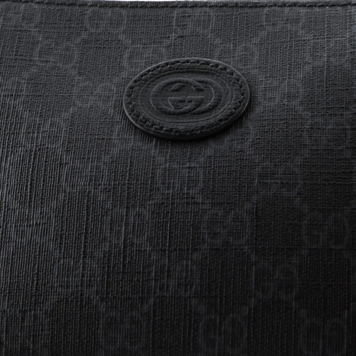 Interlocking G Patch Wristlet Messenger Bag GG Coated Canvas Mini - Deep Luxury