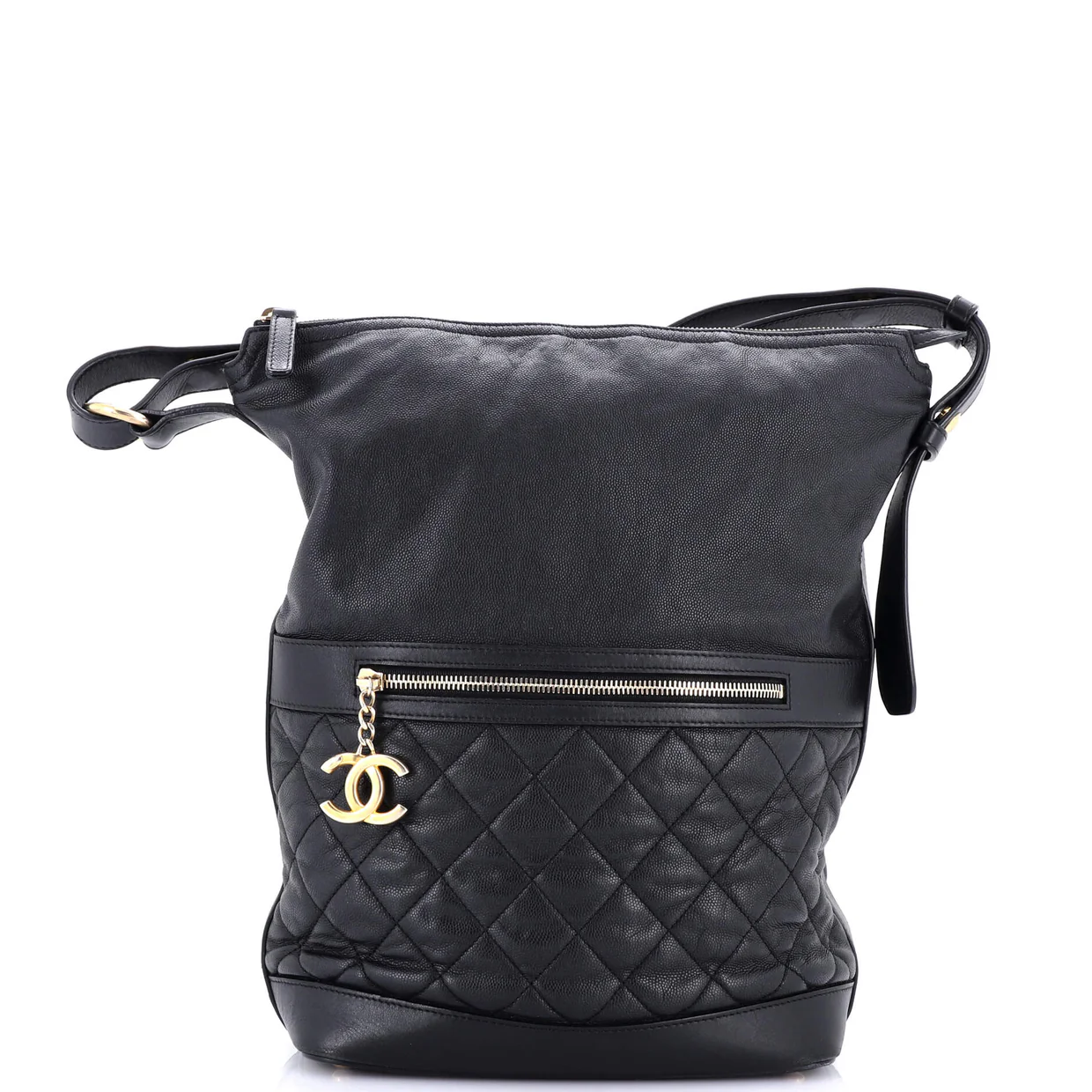 Casual Style Hobo Quilted Caviar Medium - Deep Luxury