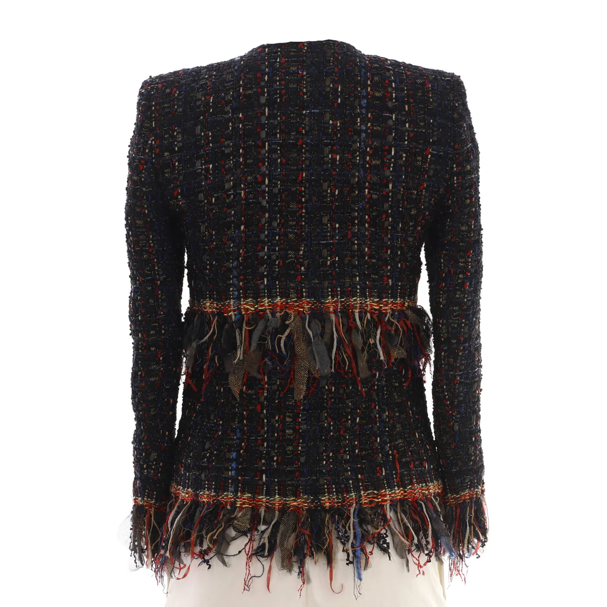 Women's Paris-Cosmopolite Fringe Trim Jacket Tweed - Deep Luxury