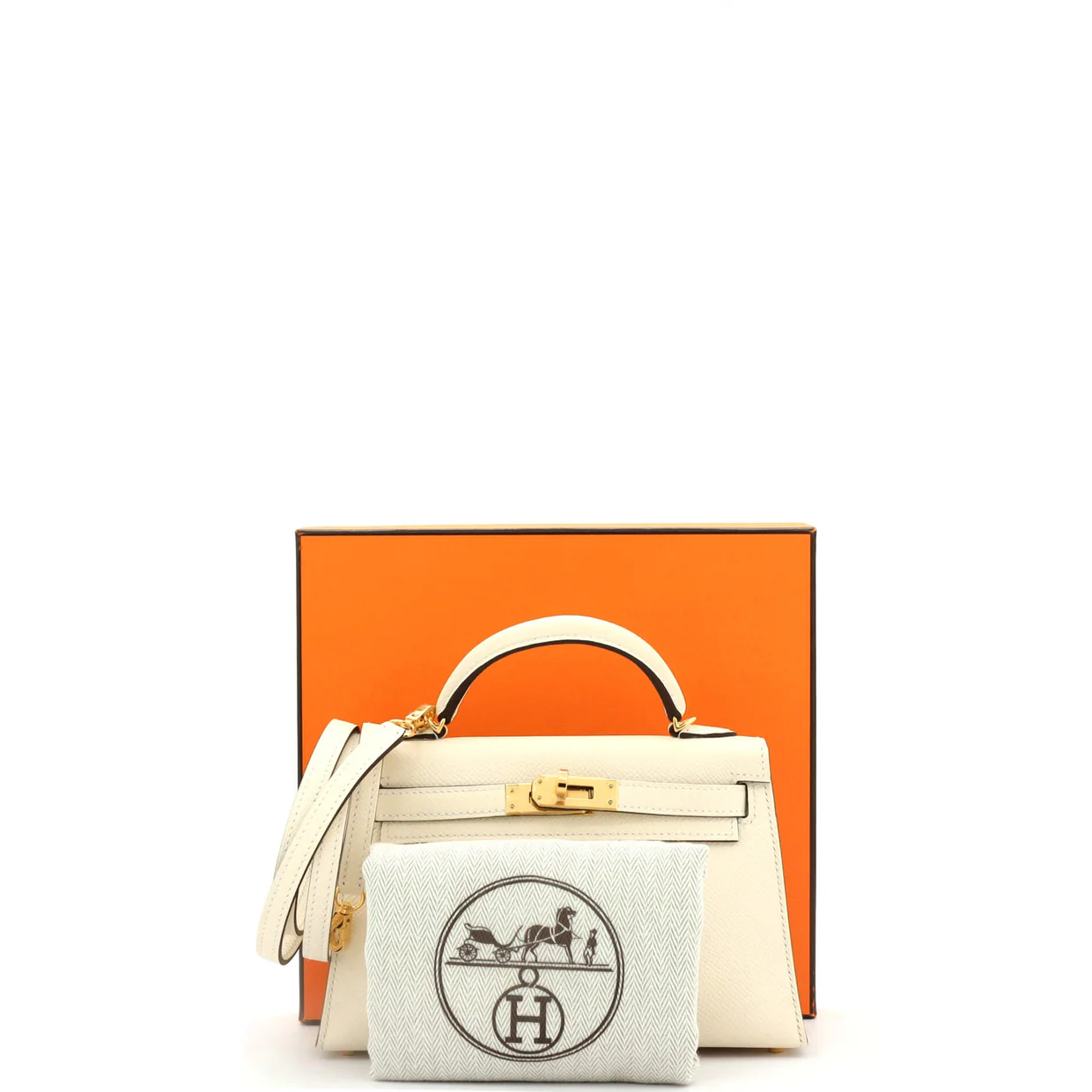 Kelly Mini II Bag Light Epsom with Gold Hardware 20 - Deep Luxury