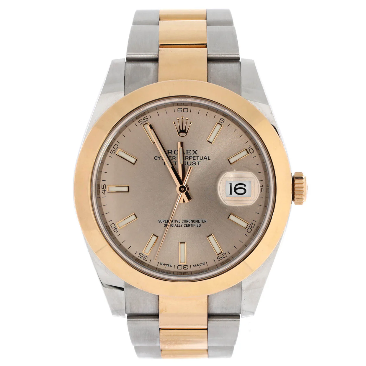 Oyster Perpetual Datejust Automatic Watch Stainless Steel and Rose Gold 41 - Deep Luxury