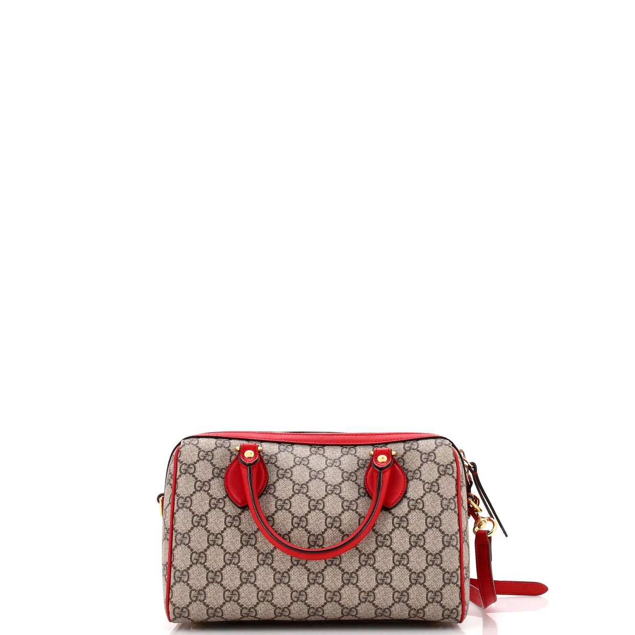 Convertible Boston Bag Embroidered GG Coated Canvas Small - Deep Luxury