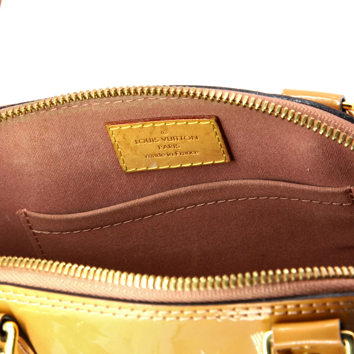 Alma Handbag Monogram Vernis BB - Deep Luxury