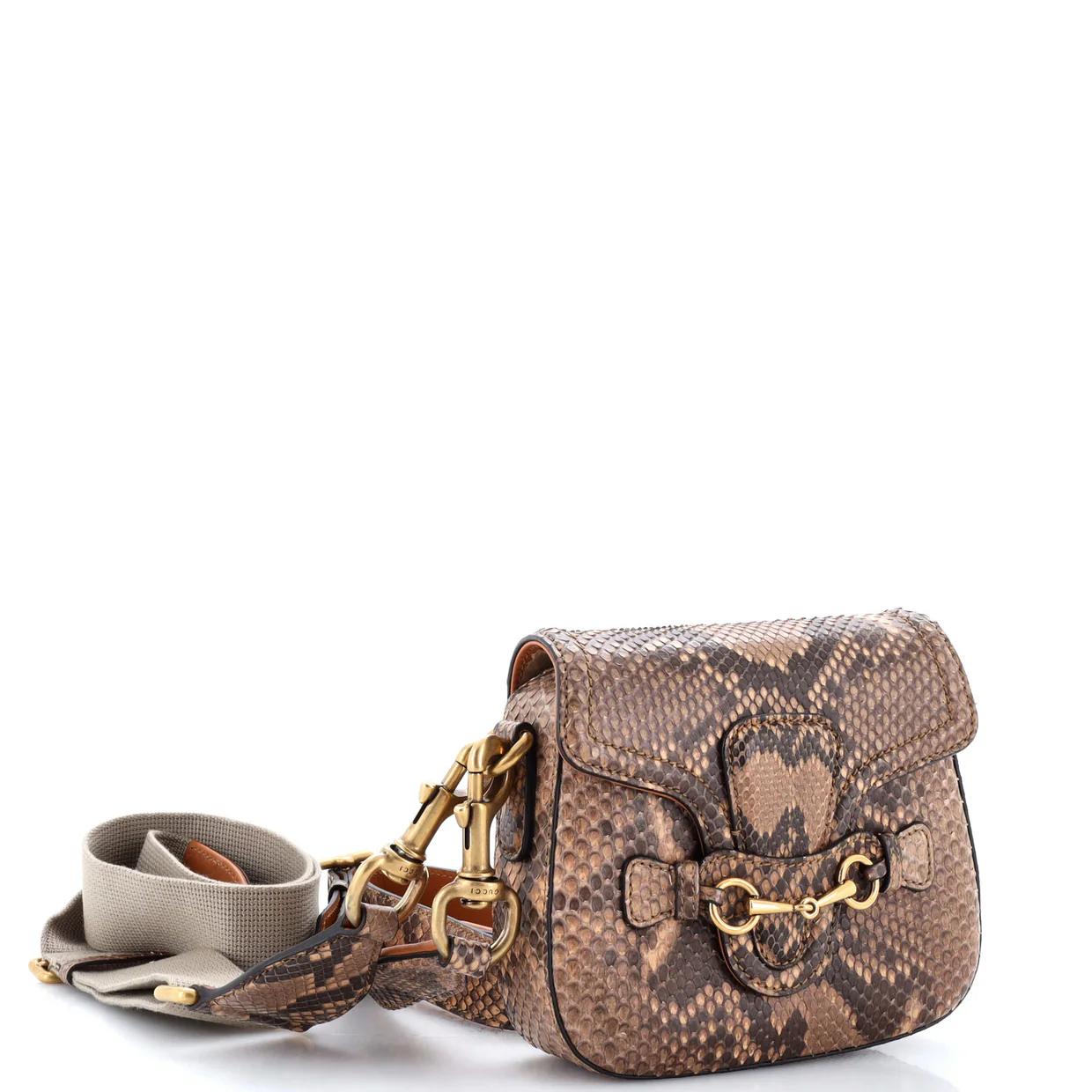 Lady Web Shoulder Bag Python Medium - Deep Luxury