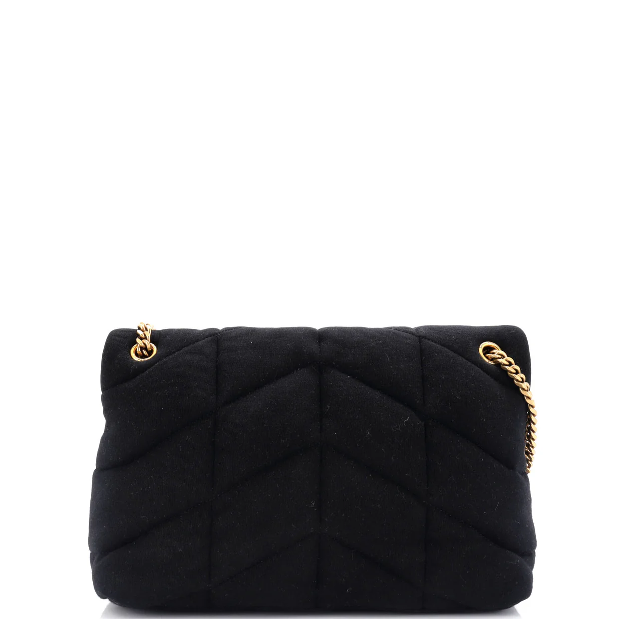 Loulou Puffer Shoulder Bag Quilted Suede Medium - Deep Luxury
