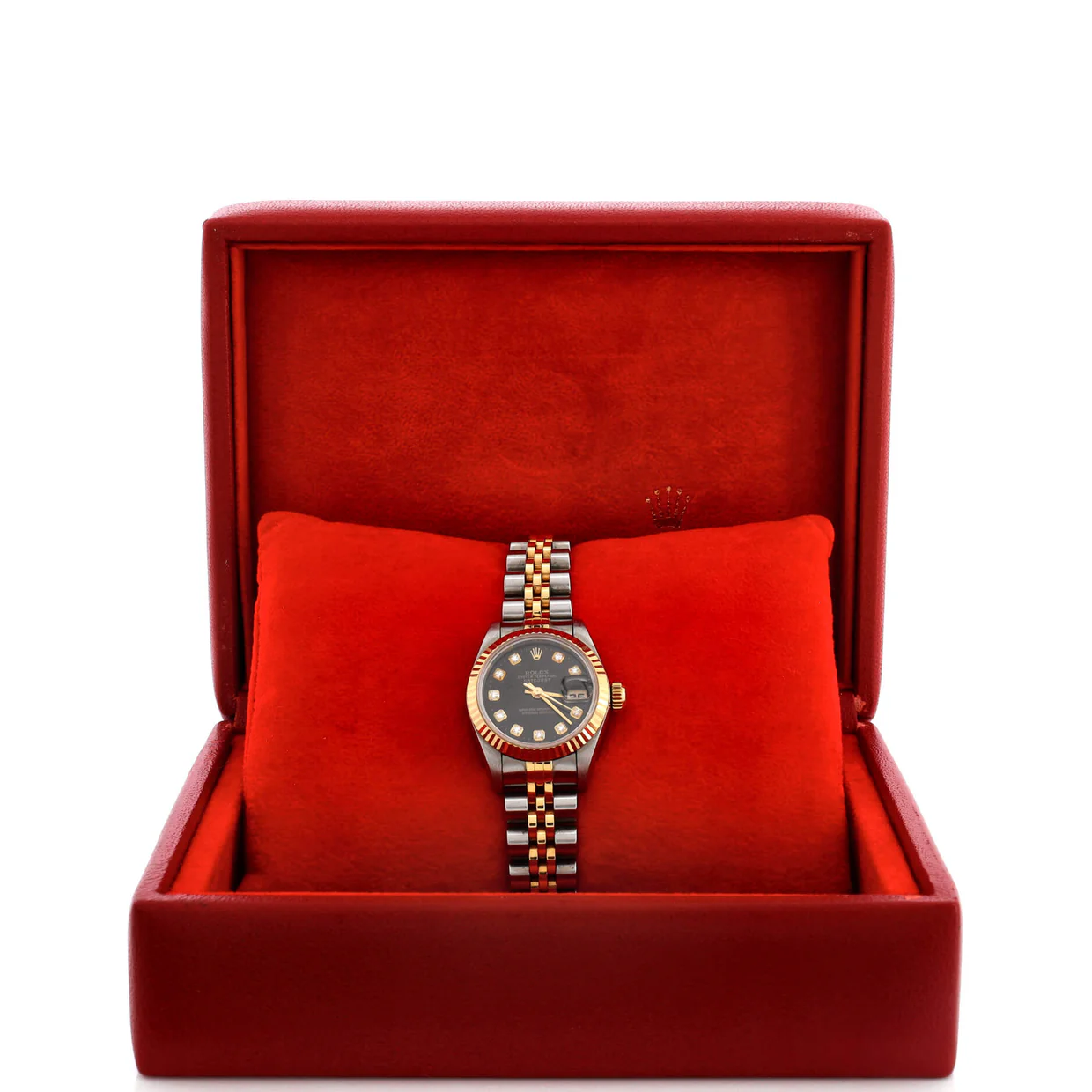 Oyster Perpetual Datejust Automatic Watch Stainless Steel and Yellow Gold with Diamond Markers 26 - Deep Luxury