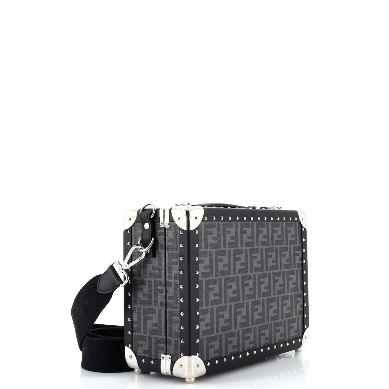 Rigid Suitcase Zucca Canvas with Leather Small - Deep Luxury