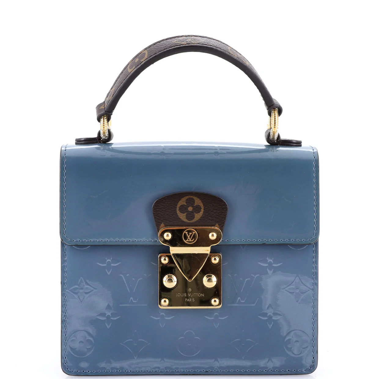 Spring Street NM Handbag Monogram Vernis with Monogram Canvas and Epi Leather - Deep Luxury