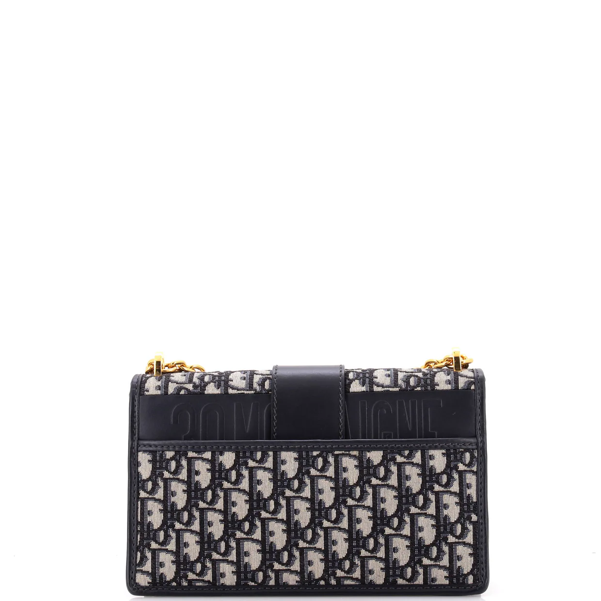 30 Montaigne Chain Flap Bag Oblique Canvas - Deep Luxury