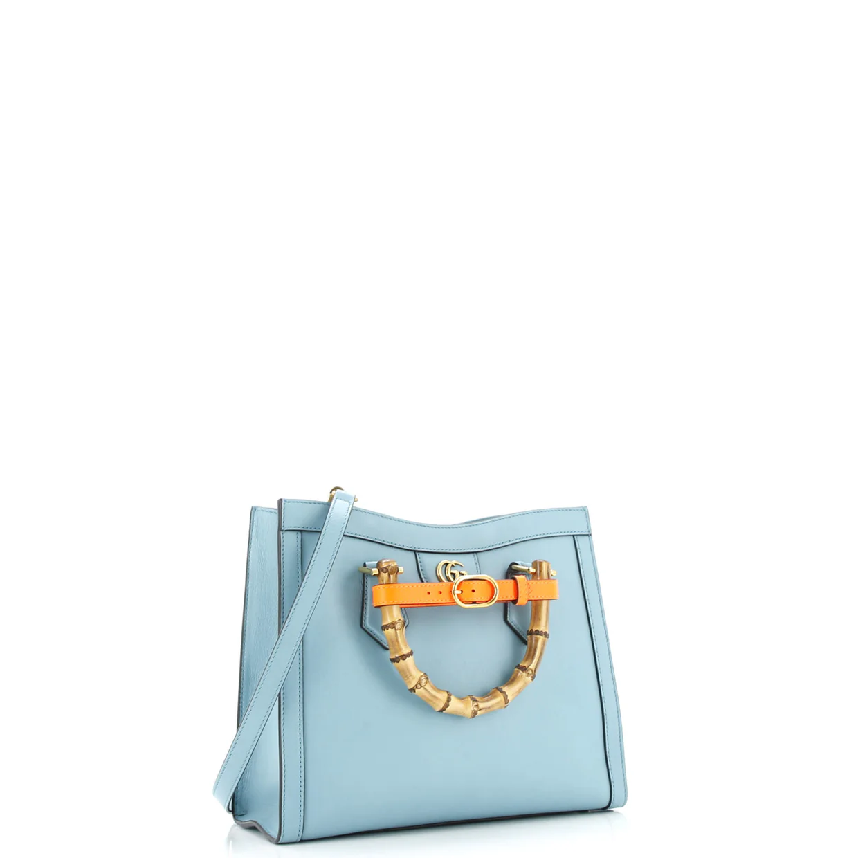 Diana NM Bamboo Handle Tote Leather Small - Deep Luxury