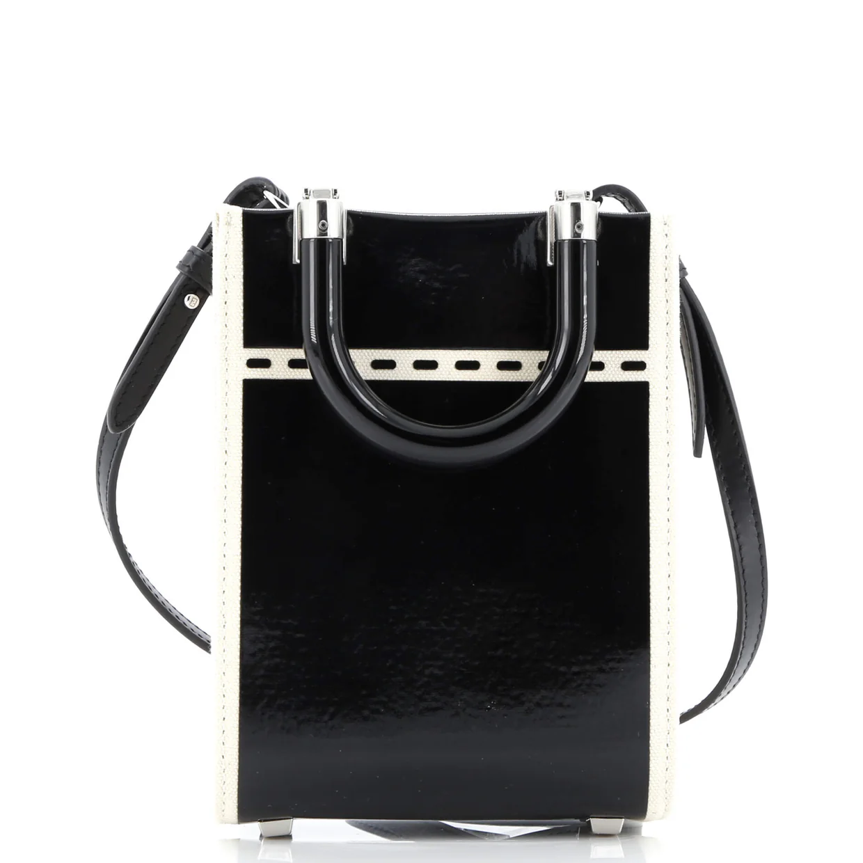 Sunshine Shopper Tote Patent and Canvas Mini - Deep Luxury