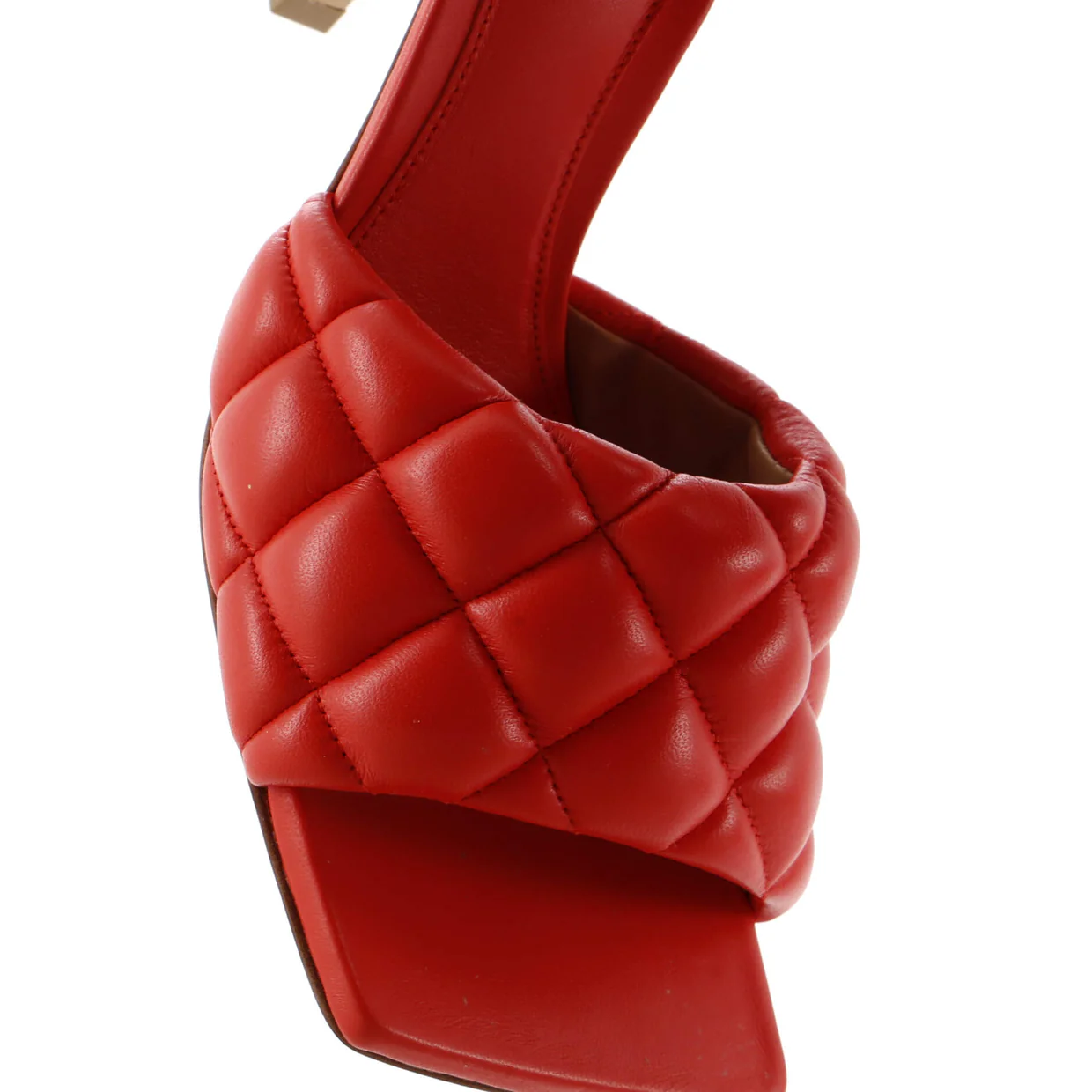 Women's The Padded Heeled Sandals Quilted Leather - Deep Luxury