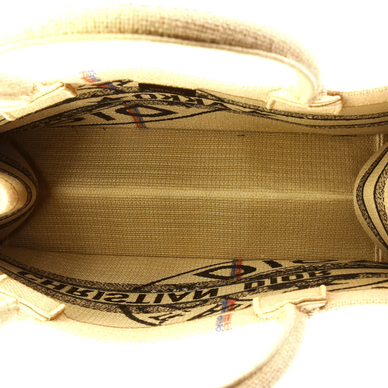 Book Tote Embroidered Raffia Medium - Deep Luxury