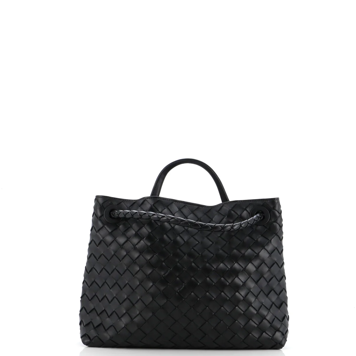 Andiamo Top Handle Bag Intrecciato Nappa Small - Deep Luxury