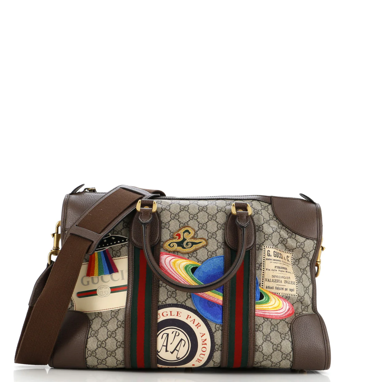 Courrier Carry On Convertible Duffle GG Coated Canvas with Applique Small - Deep Luxury