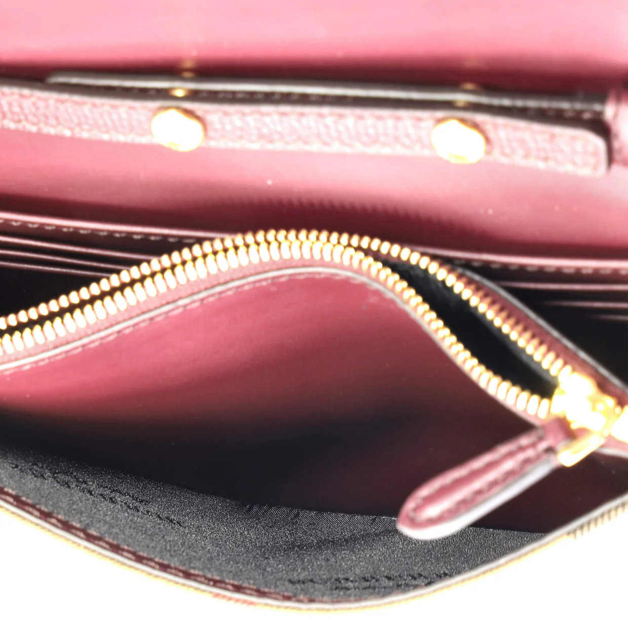 Hampshire Wallet on Strap Leather and House Check Canvas - Deep Luxury