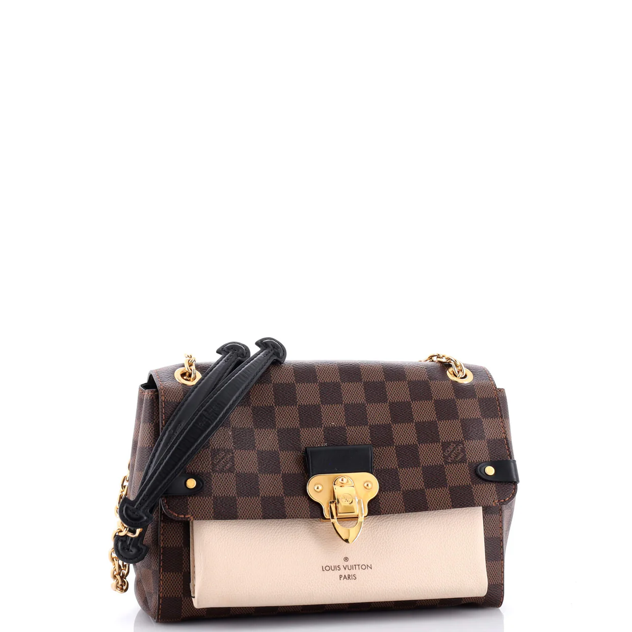 Vavin Handbag Damier with Leather PM - Deep Luxury