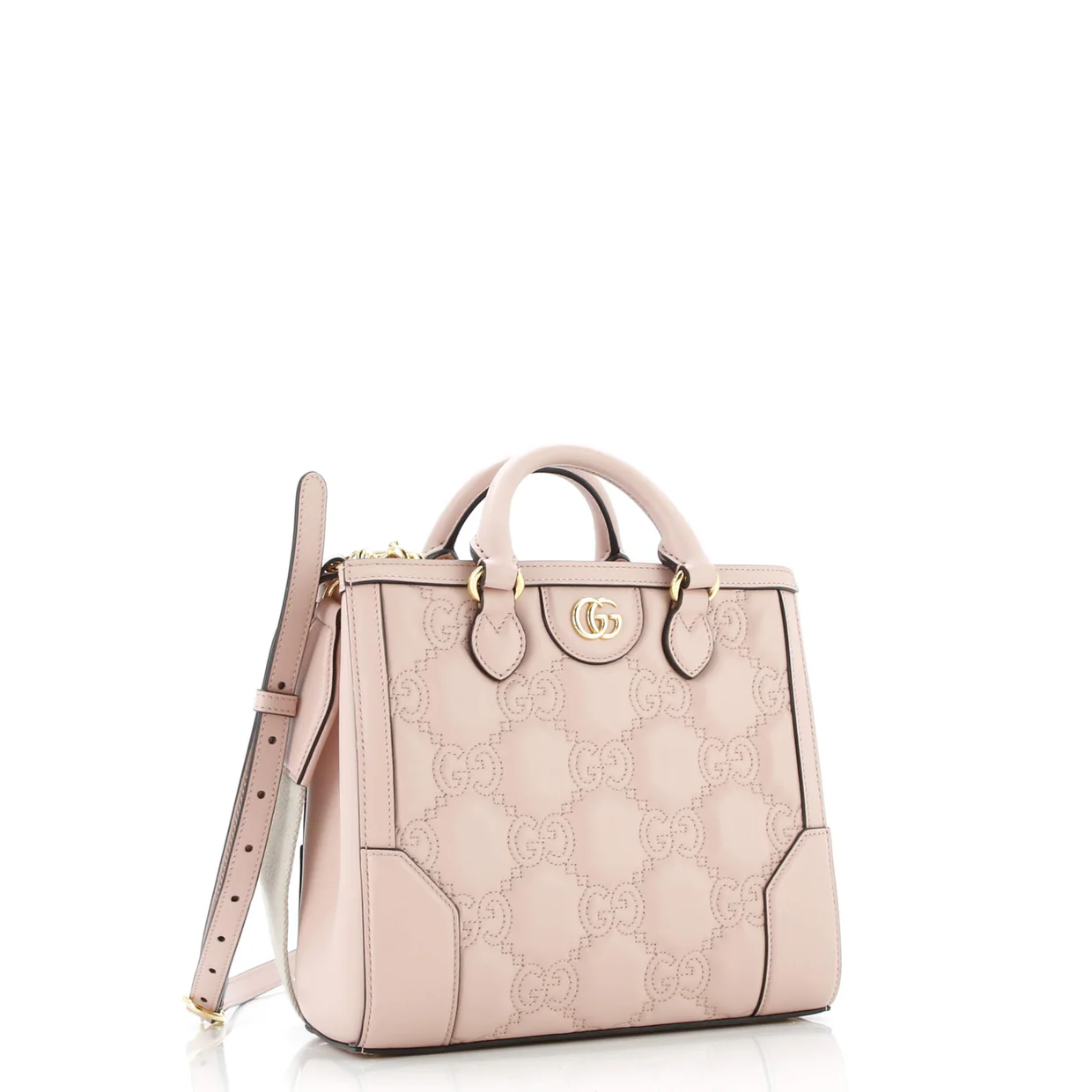 GG Top Handle Tote GG Matelasse Leather Mini - Deep Luxury