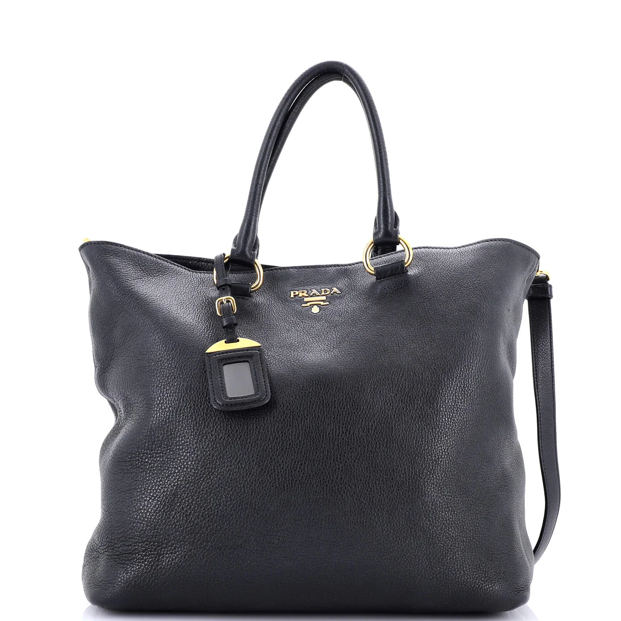 Convertible Shopper Tote Vitello Daino Large - Deep Luxury