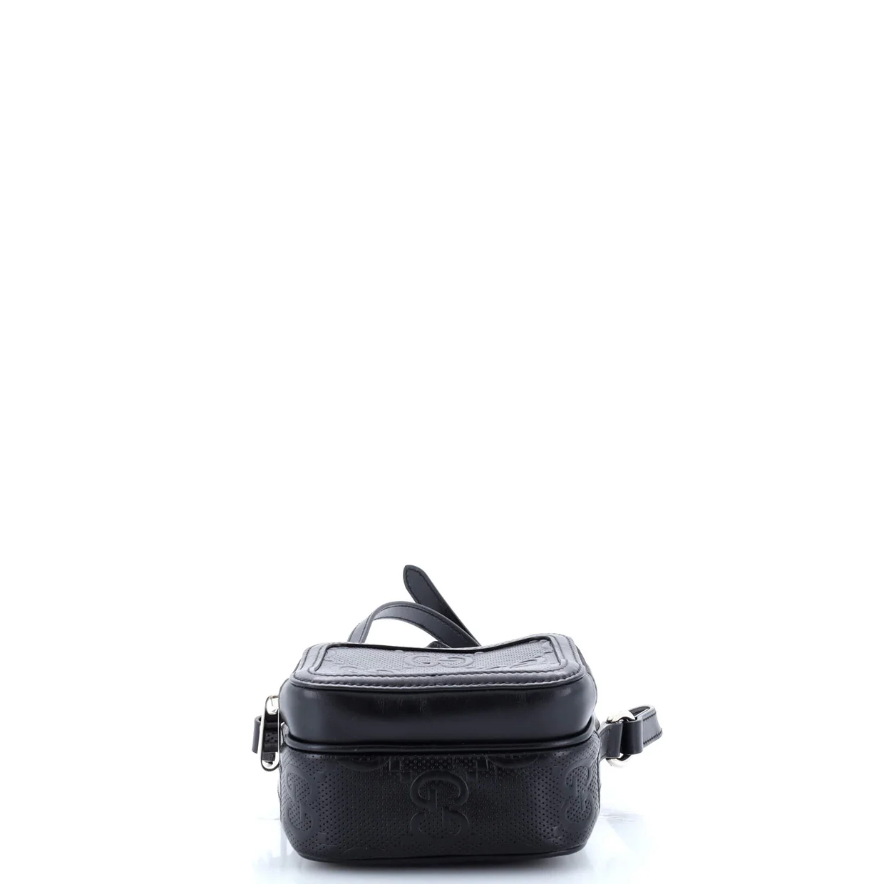 Top Handle Crossbody Bag GG Embossed Perforated Leather Mini - Deep Luxury