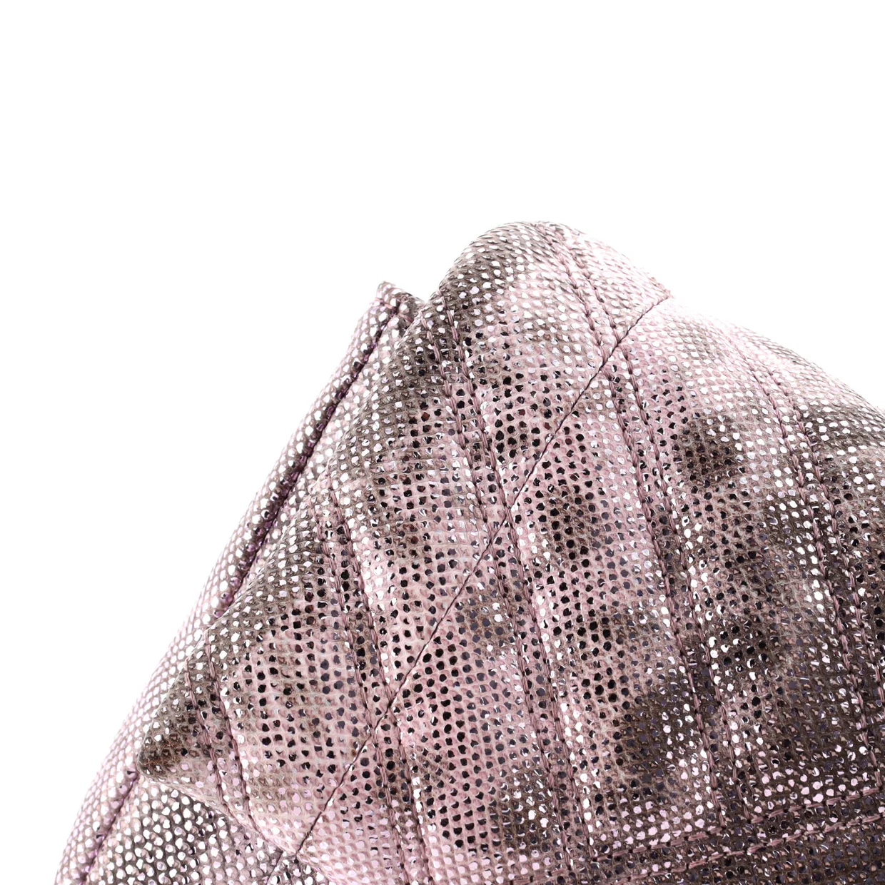 Serpenti Cabochon Shoulder Bag Diagonal Quilted Metallic Karung Small - Deep Luxury