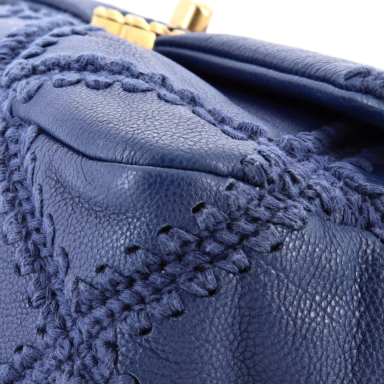 19 Flap Bag Crochet Quilted Calfskin Medium - Deep Luxury