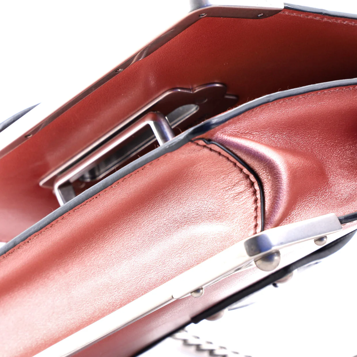 Cahier Chain Crossbody Bag City Calf and Saffiano Small - Deep Luxury