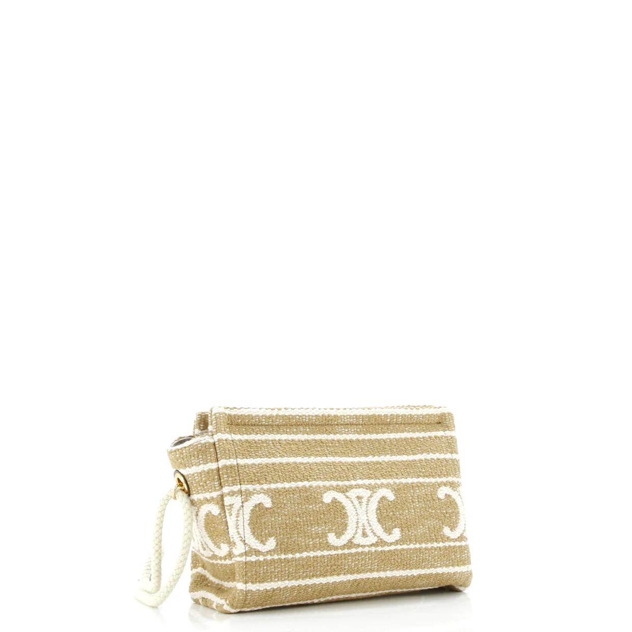 Triomphe Wristlet Pouch Jacquard Small - Deep Luxury