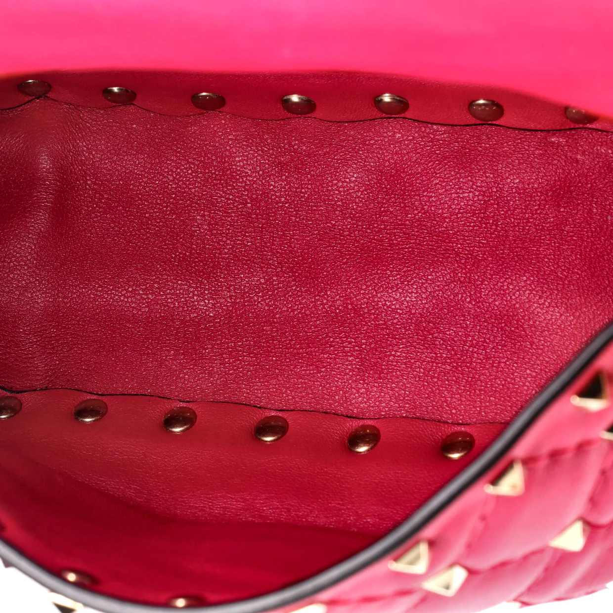 Rockstud Spike Flap Bag Quilted Leather Small - Deep Luxury