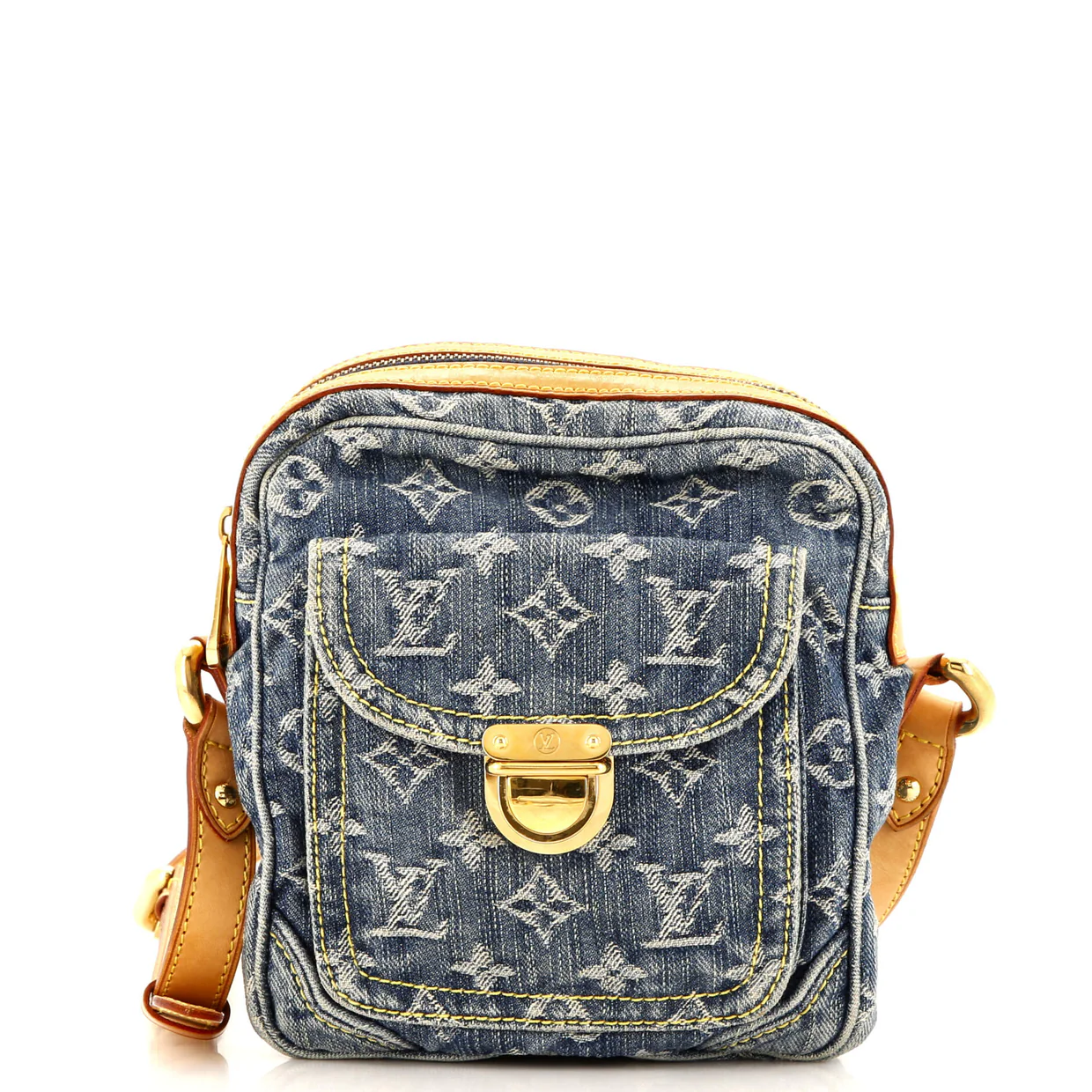 Camera Bag Monogram Denim - Deep Luxury