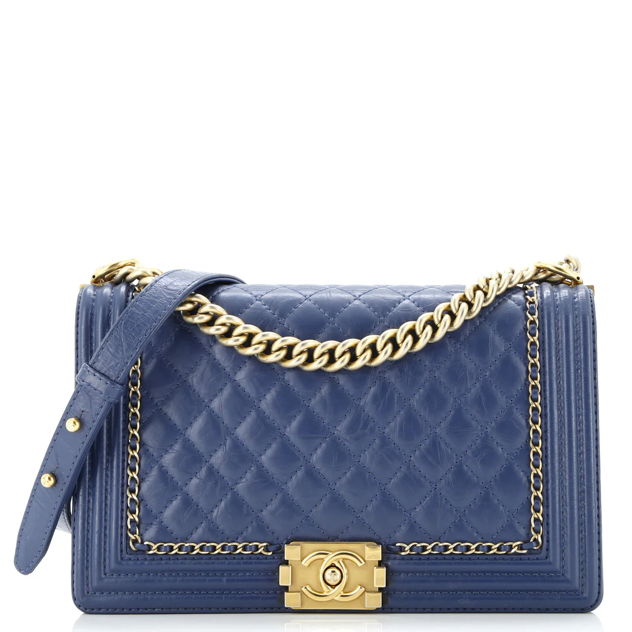 Jacket Boy Flap Bag Quilted Aged Calfskin New Medium - Deep Luxury