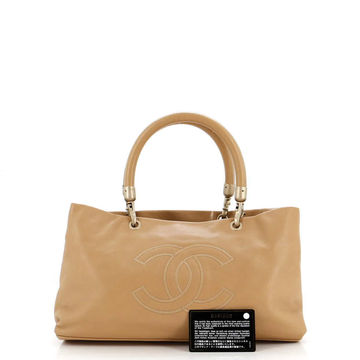 Vintage Handle CC Tote Caviar Medium - Deep Luxury