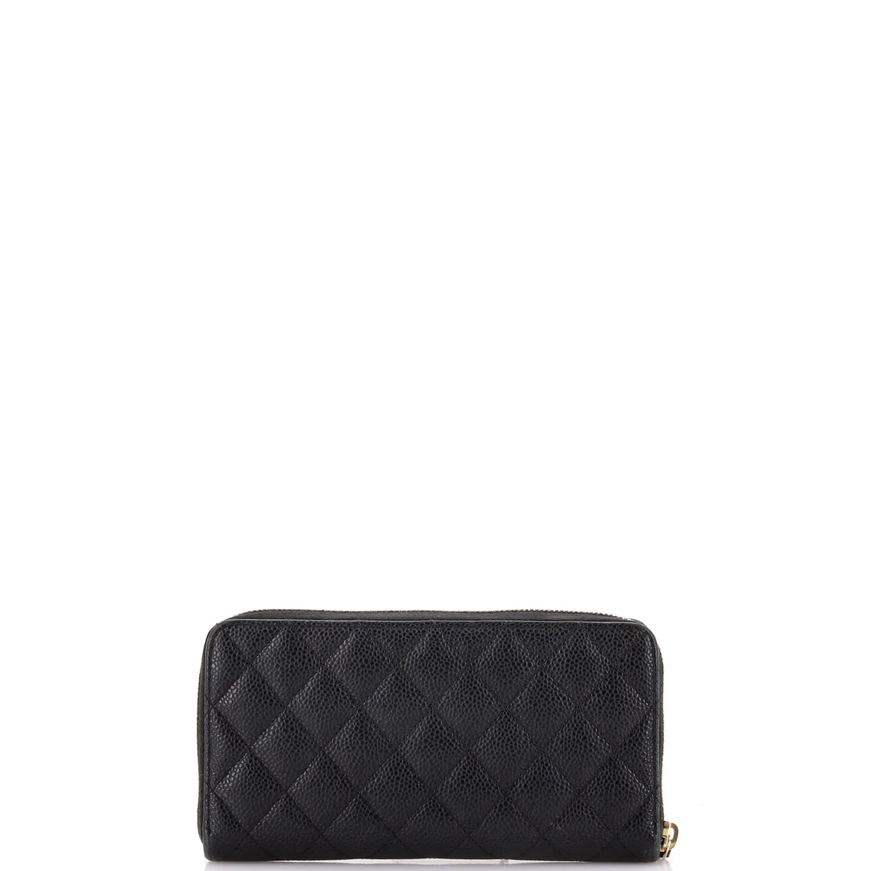 Zip Around Wallet Quilted Caviar Long - Deep Luxury