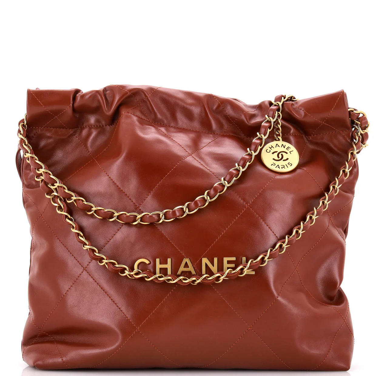 22 Chain Hobo Quilted Calfskin Small - Deep Luxury