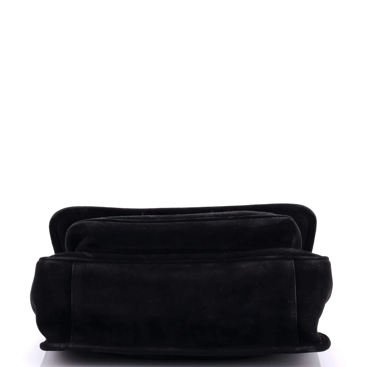 Niki Chain Flap Bag Matelasse Chevron Suede Medium - Deep Luxury