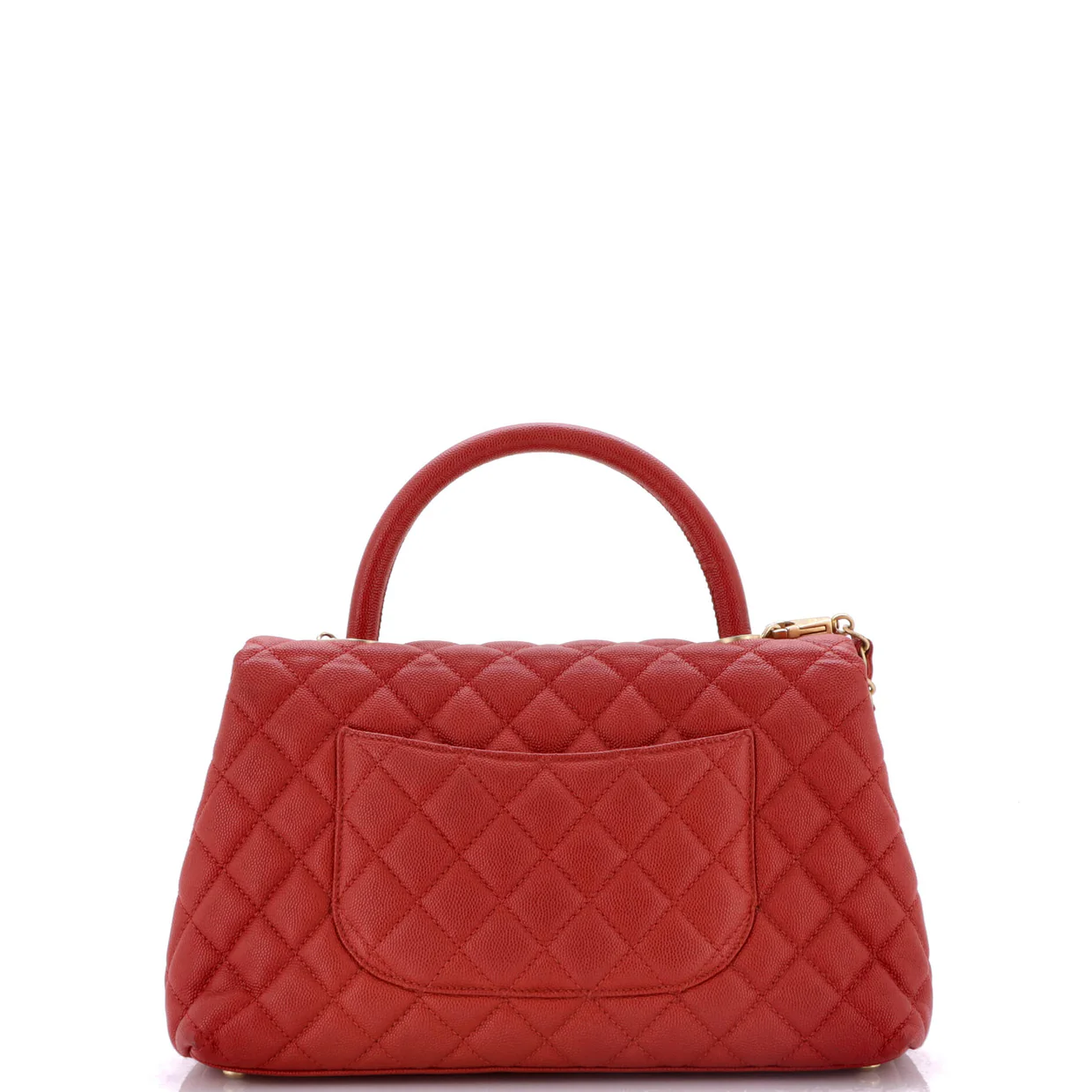 Coco Top Handle Bag Quilted Caviar Small - Deep Luxury