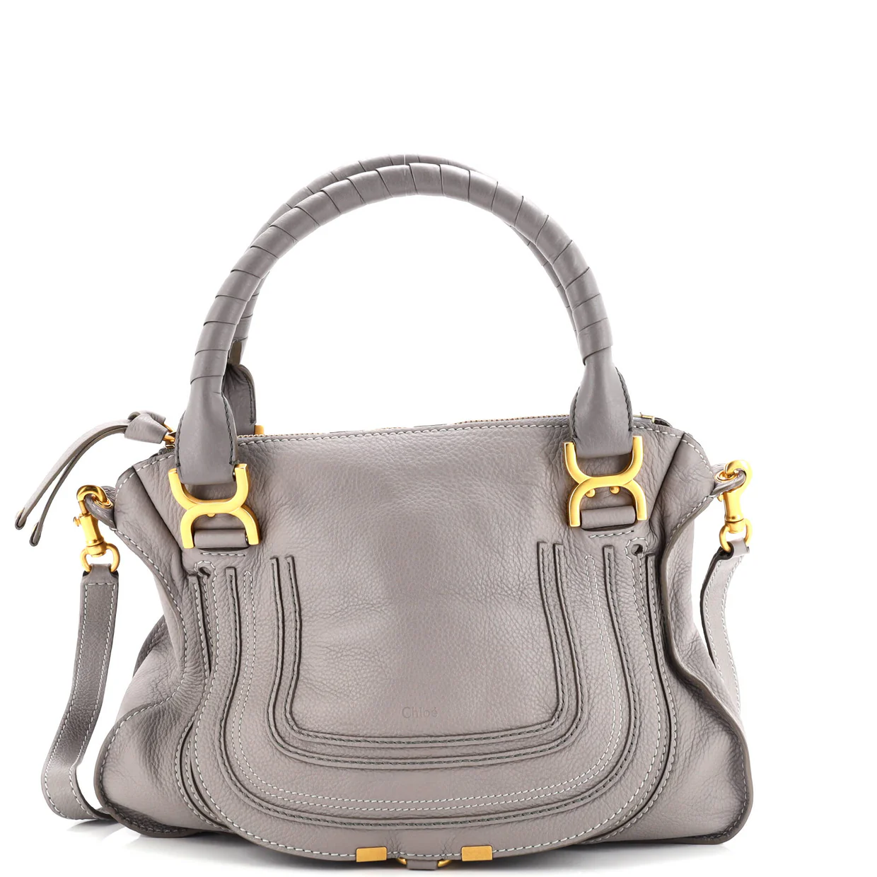 Marcie Satchel Leather Medium - Deep Luxury