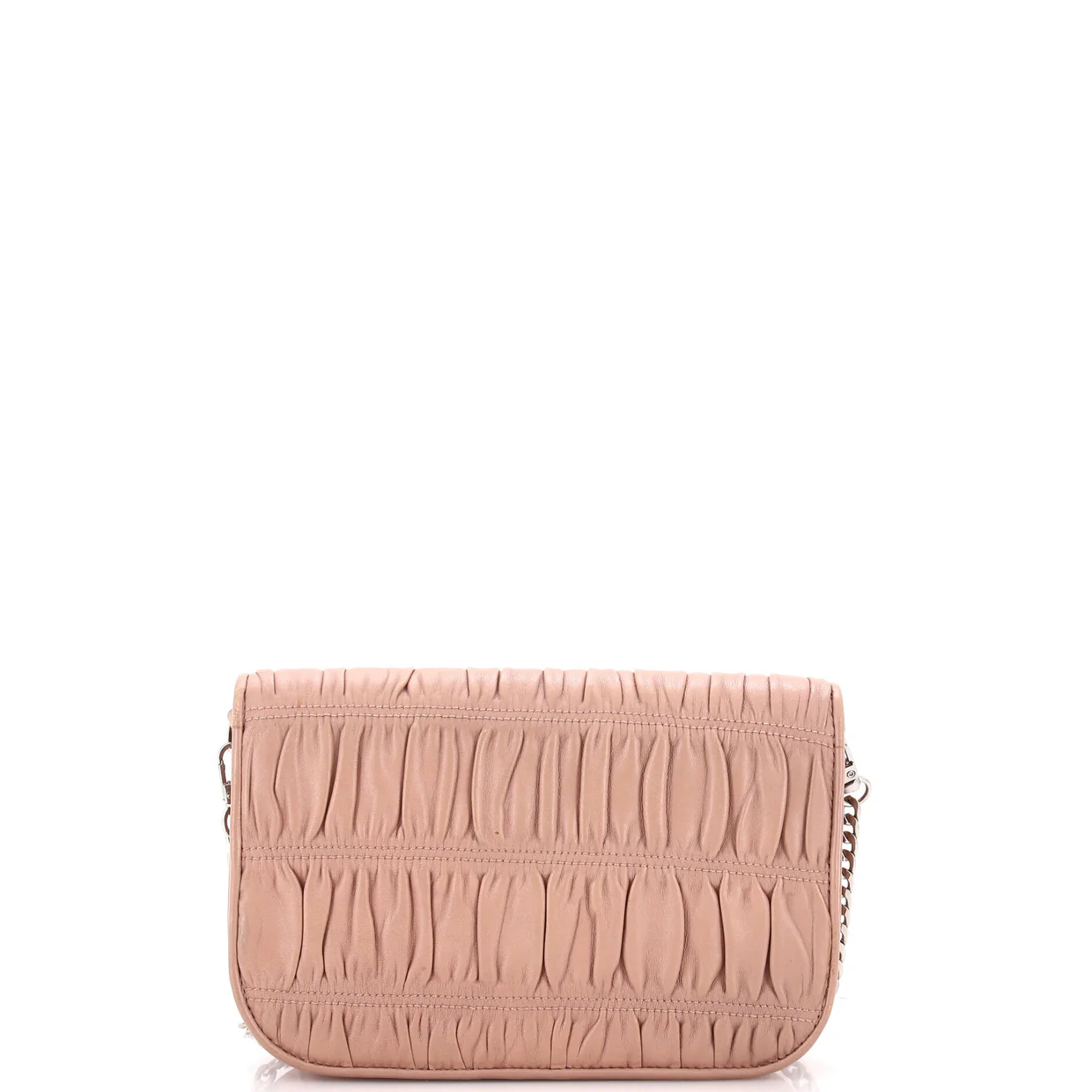 Chain Flap Crossbody Bag Nappa Gaufre Small - Deep Luxury
