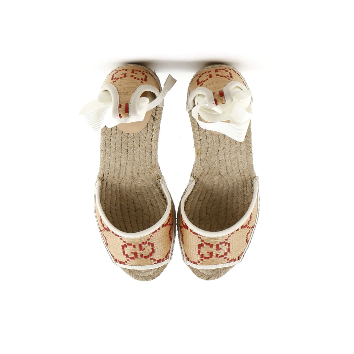 Women's Wedge Espadrilles GG Raffia - Deep Luxury