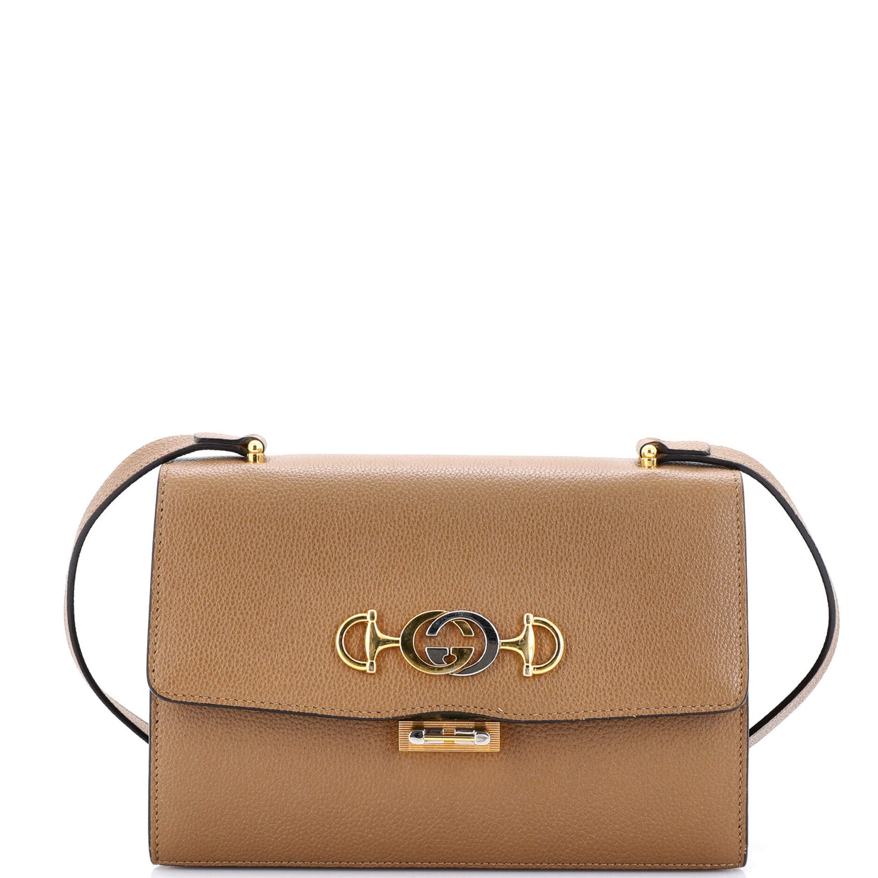 Zumi Flap Shoulder Bag Leather Small - Deep Luxury