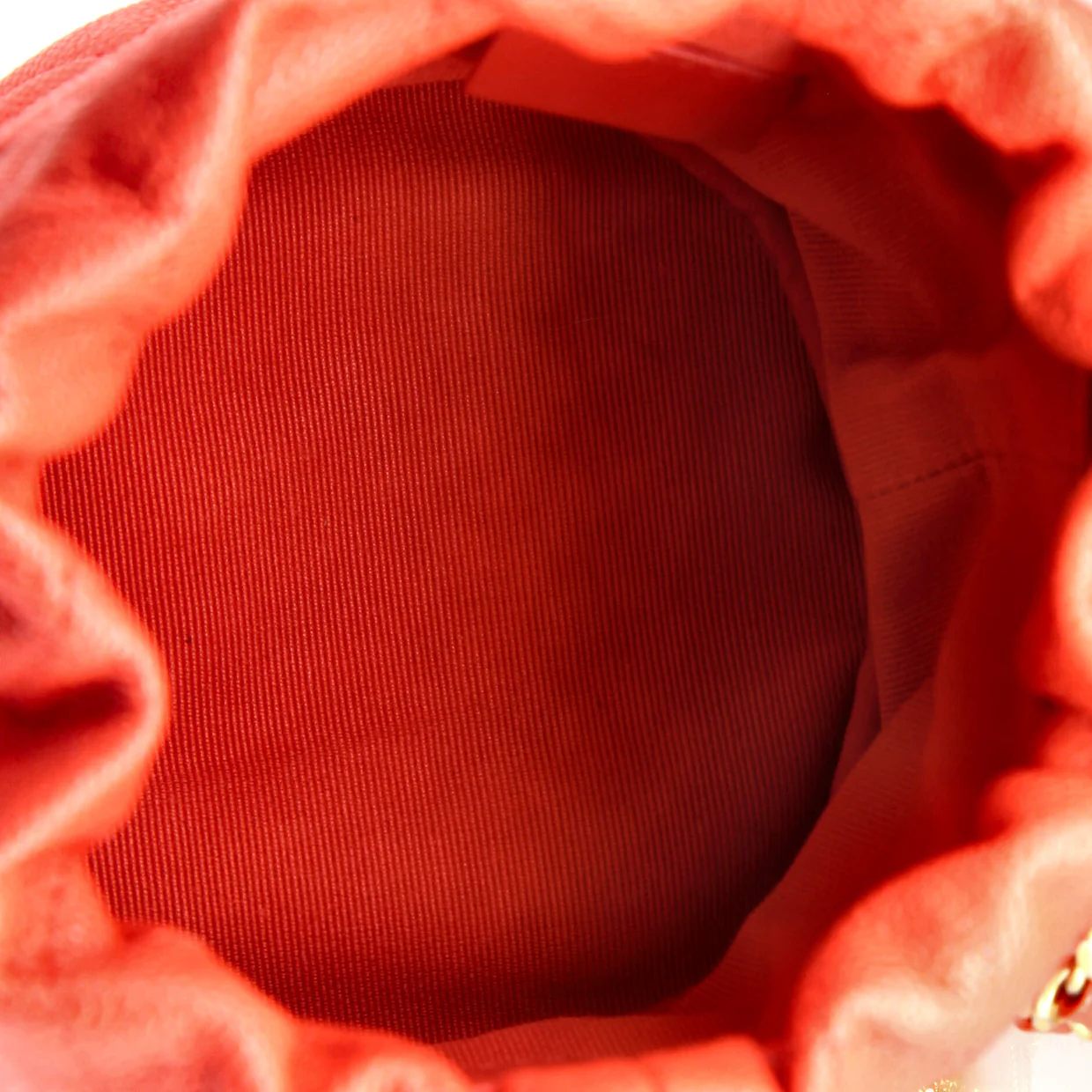 Medallion Charms Drawstring Bucket Bag Quilted Caviar Mini - Deep Luxury