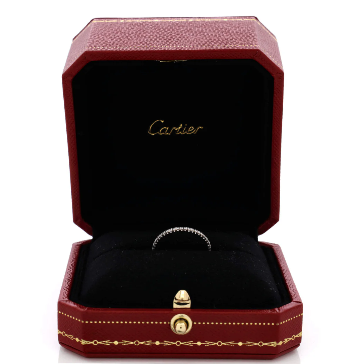 Etincelle de Cartier Eternity Wedding Band Ring 18K White Gold Diamonds 1.5mm - Deep Luxury