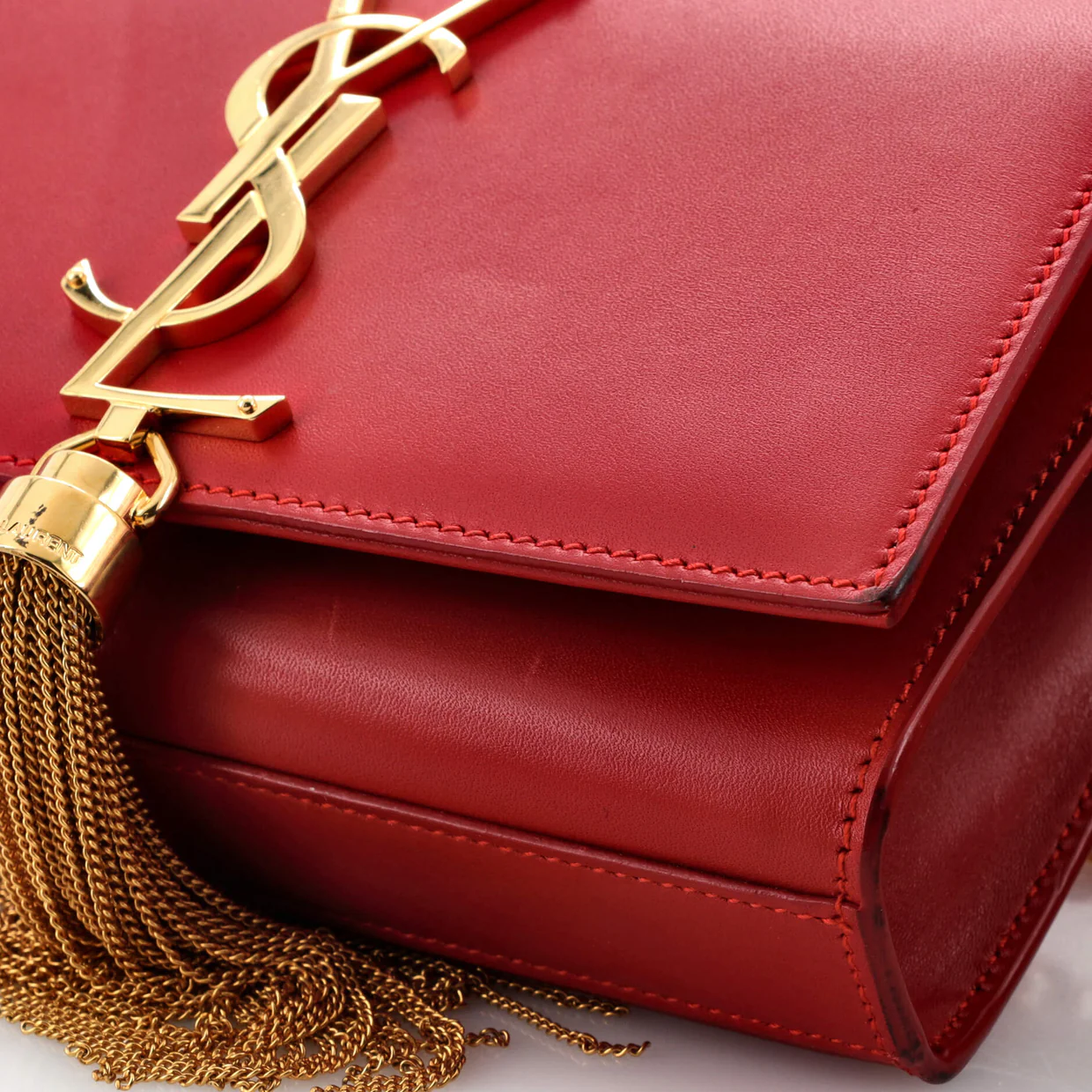 Classic Monogram Tassel Crossbody Bag Leather Small - Deep Luxury