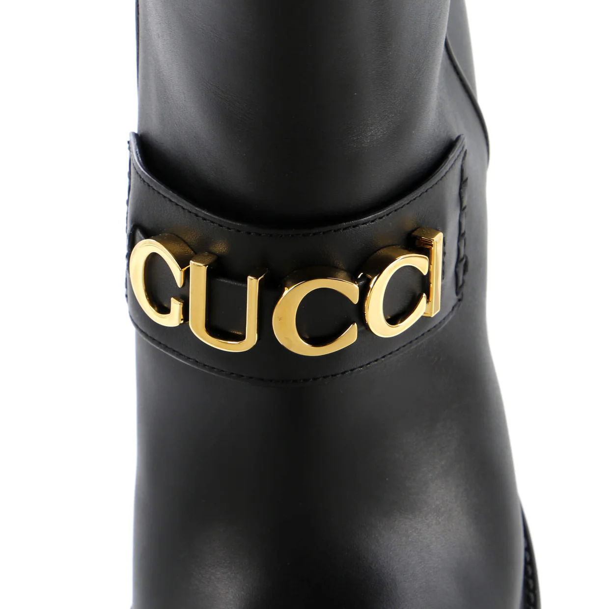 Women's Logo Heeled Ankle Boots Leather - Deep Luxury