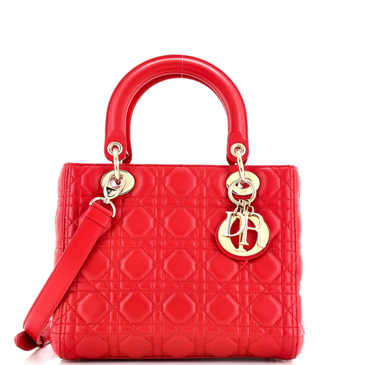 Lady Dior Bag Cannage Quilt Lambskin Medium - Deep Luxury