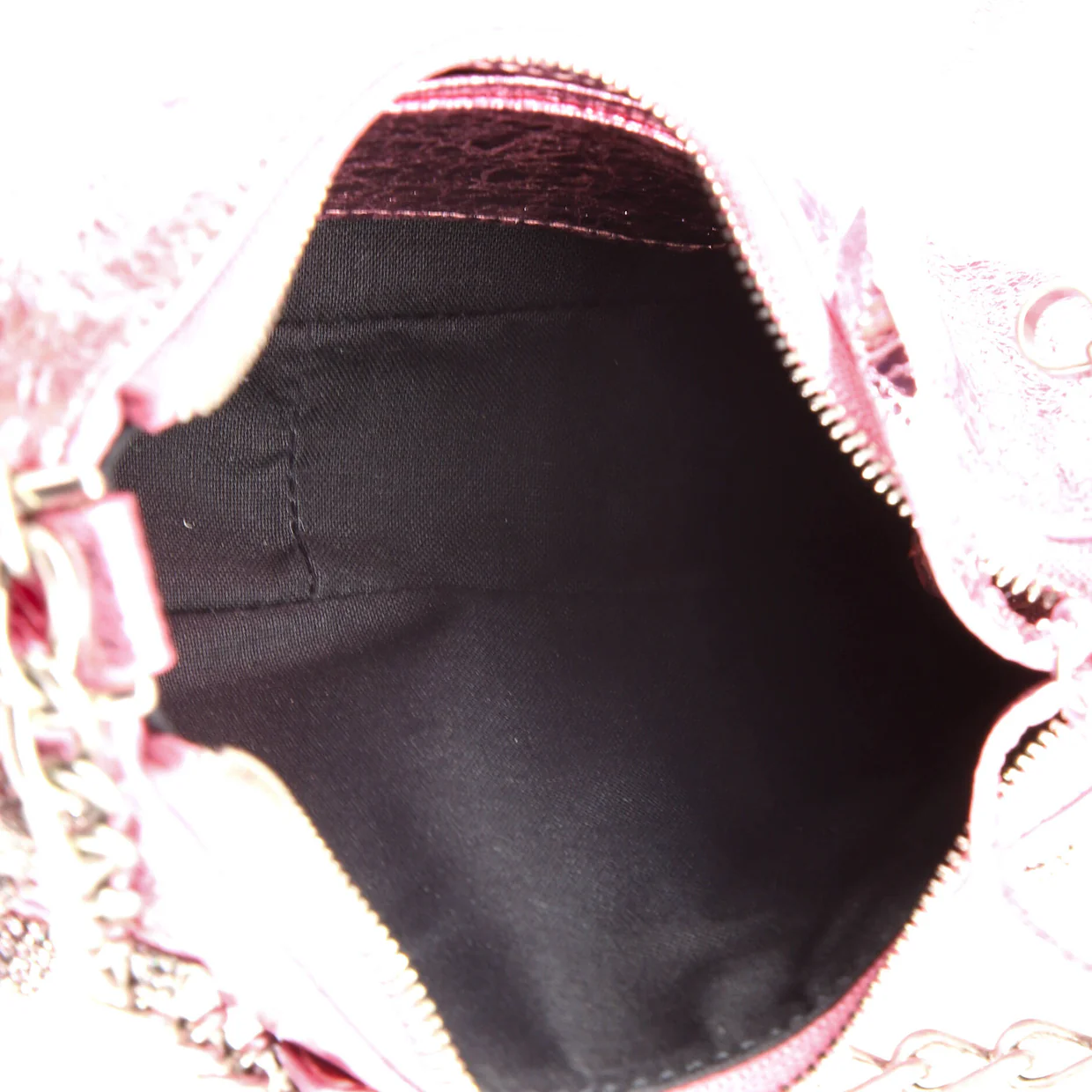 Le Cagole Giant Studs Shoulder Bag Leather with Crystals Mini - Deep Luxury